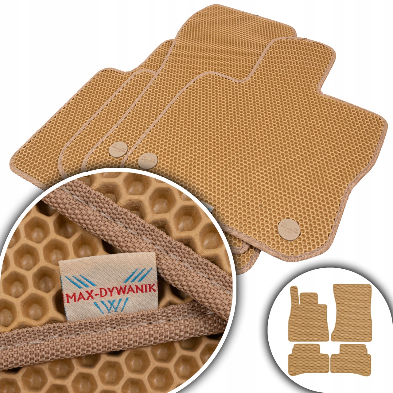 S-Klasa W222 Short 2013-2020 Koberce Eva Eternity Béžové Honey