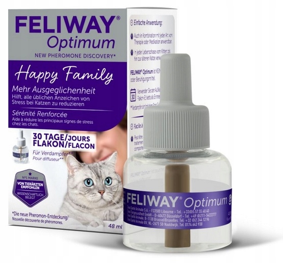 Uklidňující feromony pro kočky – 30denní doplňková náplň Feliway 48 ml