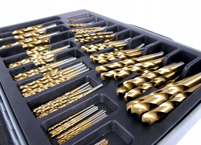 Zestaw Wiertła Do Metalu 170 el Hss-tin Wiertło Tytanowe Tytan 1 10 MM