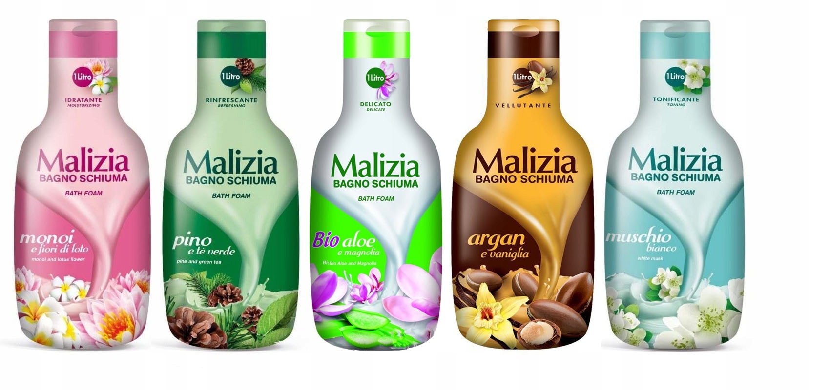 

Malizia Bestseller Zestaw Płynów Do Kąpieli 5x 1L