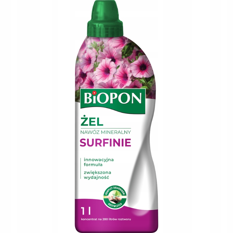 

Wydajny żel do surfinii Biopon nawóz mineralny 1l