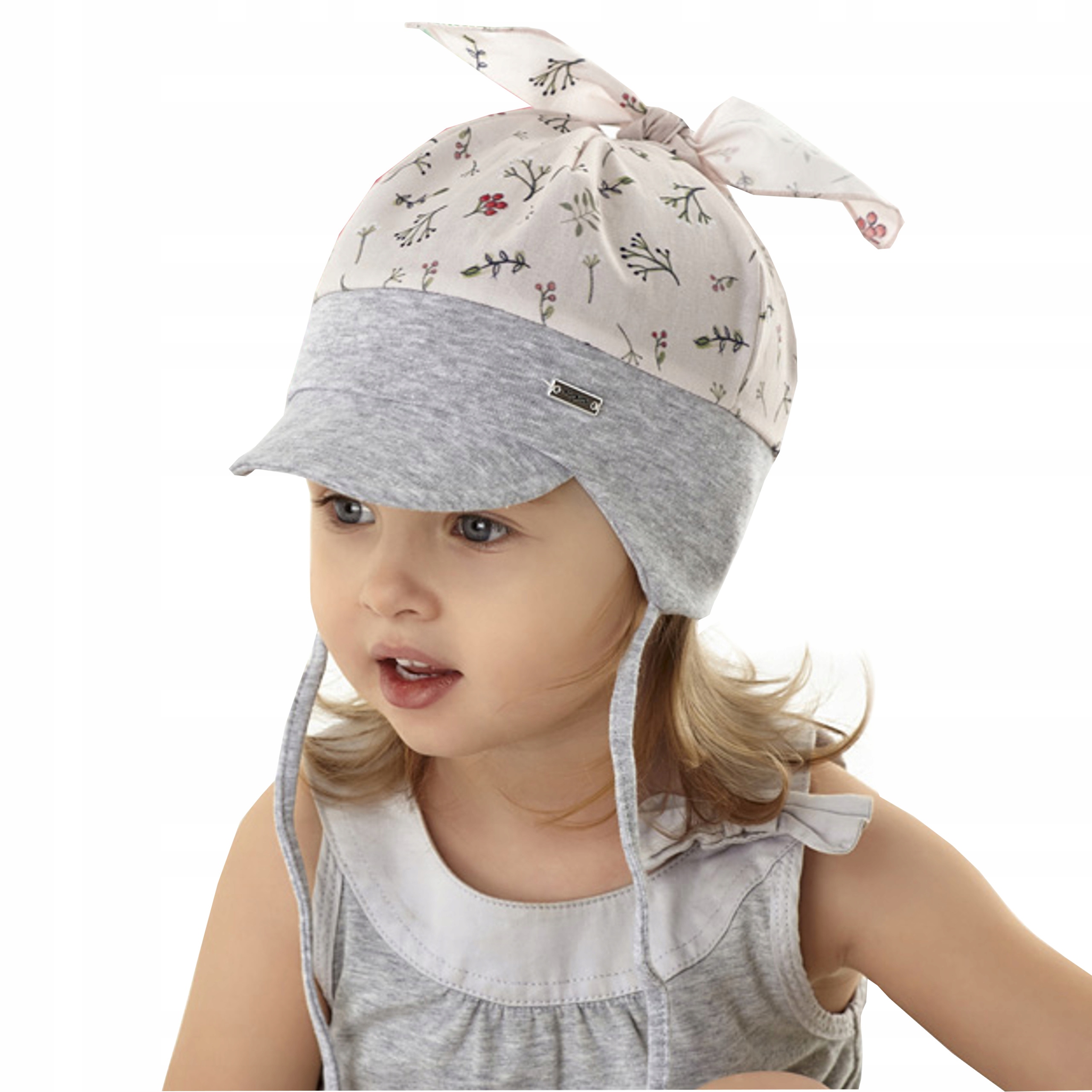 

Czapka Z Daszkiem Wiązana Dziewczynka Lato 36 38