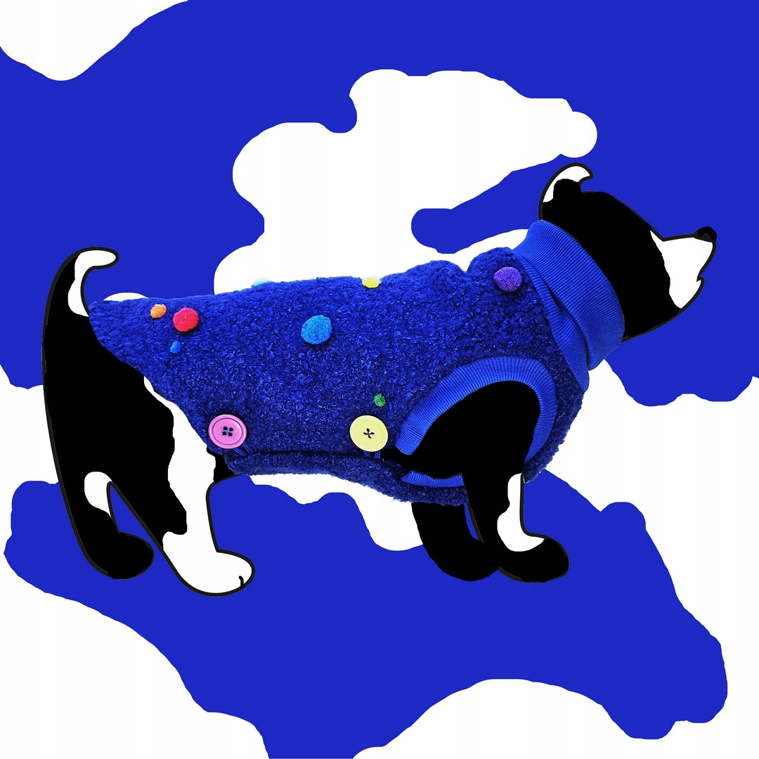 Levně Svetr pro psa velikost L chrpový