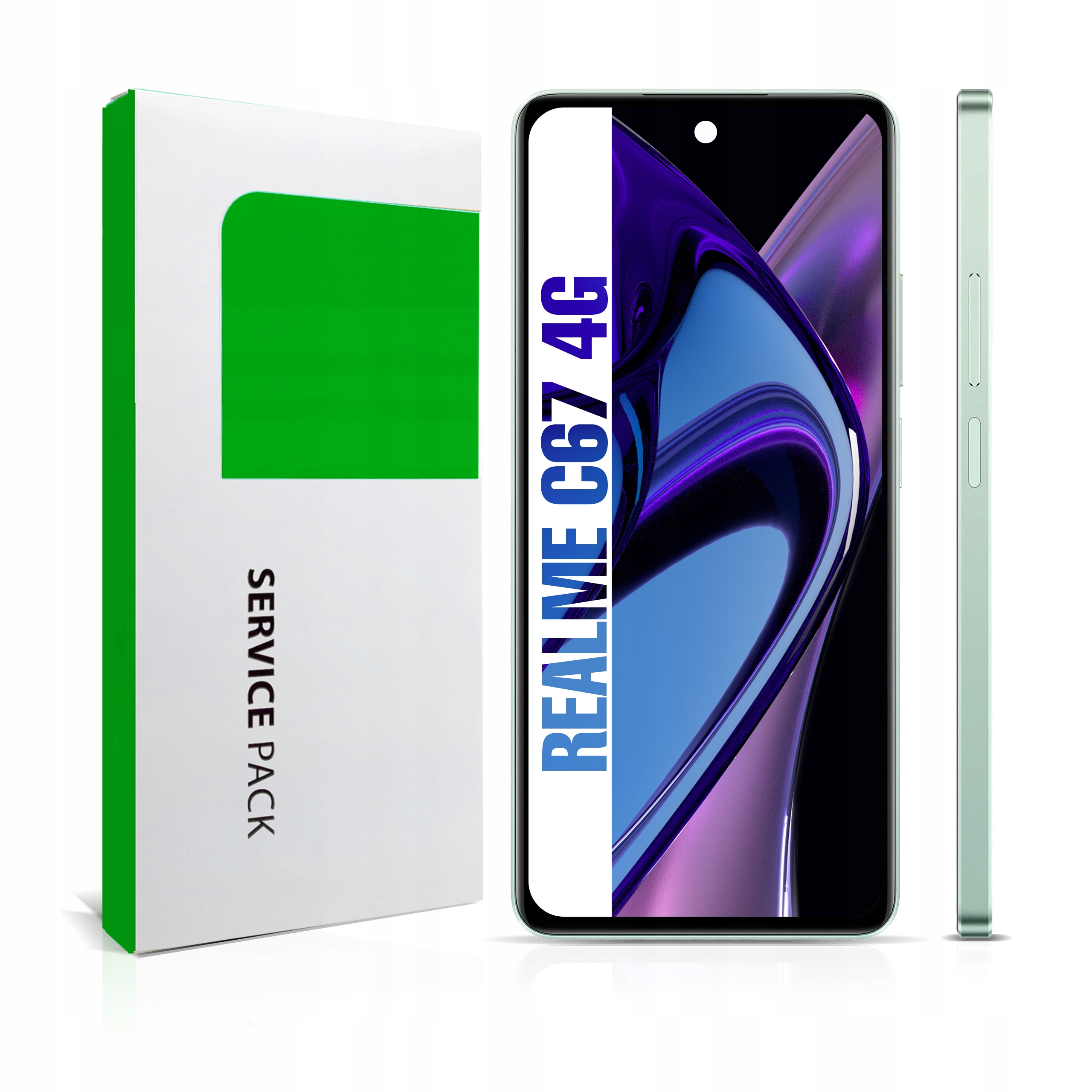 Originální Zila pro Realme C67 4G LCD Displej Zelený Dotykový Rámeček Zelený