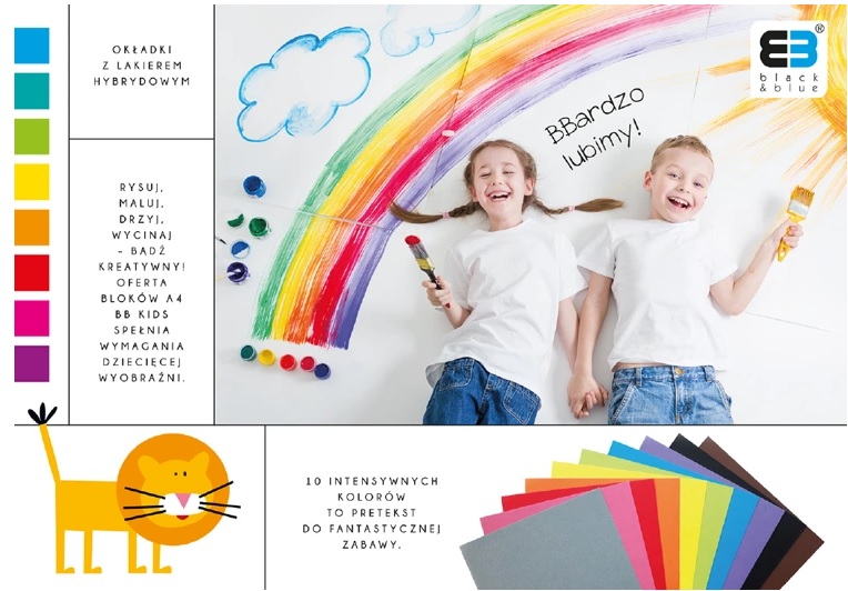 BLOK TECHNICZNY A4 KOLOROWY B&B PREMIUM WZÓR 8 Marka Interdruk