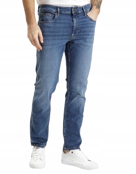 Długie Spodnie Męskie Jeansy Zwężane Casual 33/32
