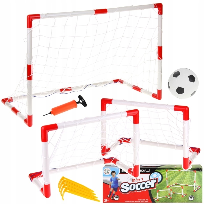 2w1 Zestaw Piłkarski Duża Bramka lub 2 Małe Bramki + Piłka Pompka