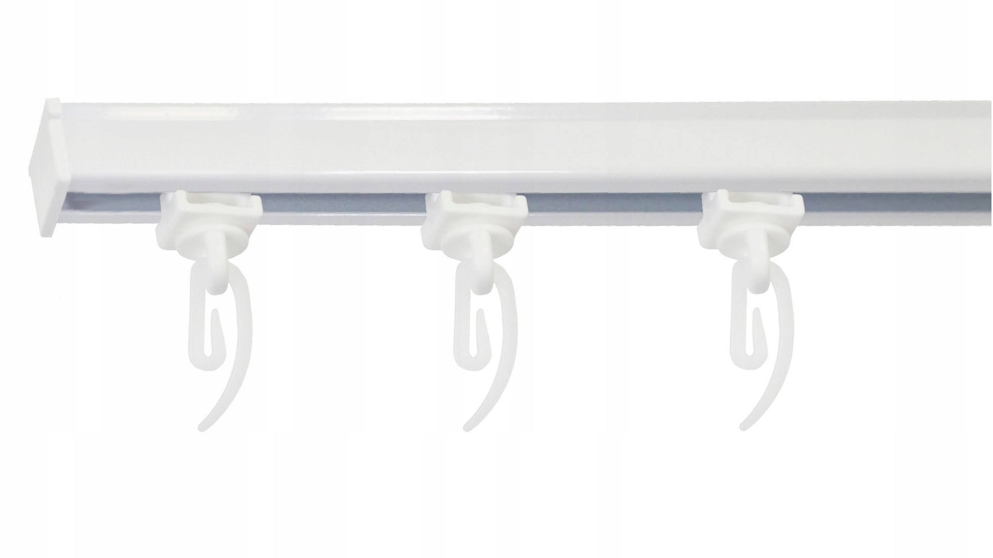 Karnisz sufitowy pojedynczy SZYNA SUFITOWA ALUMINIOWA biała żabki 160 cm