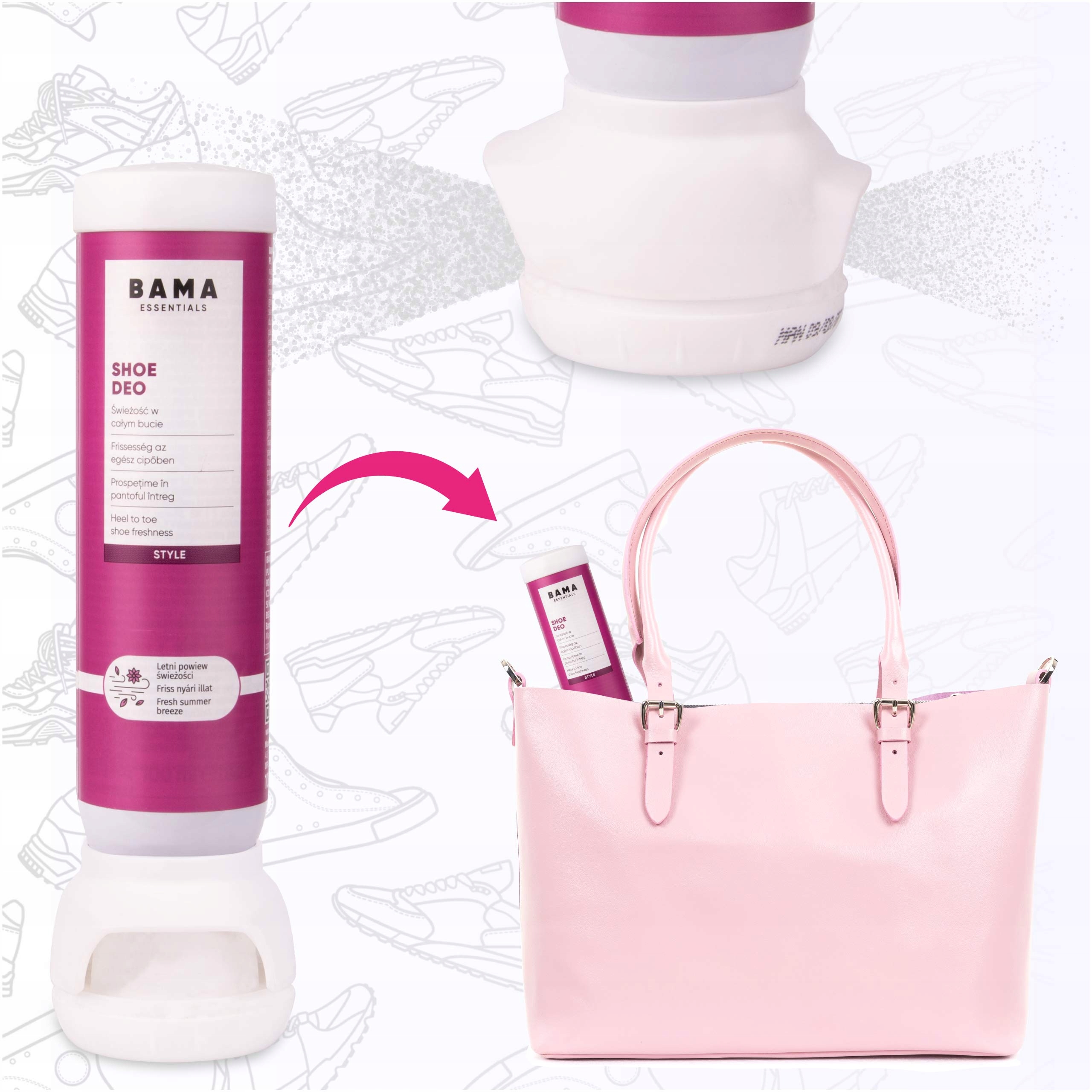 BAMA Dezodorant do obuwia butów mix 3 x 100 ml Płeć uniseks