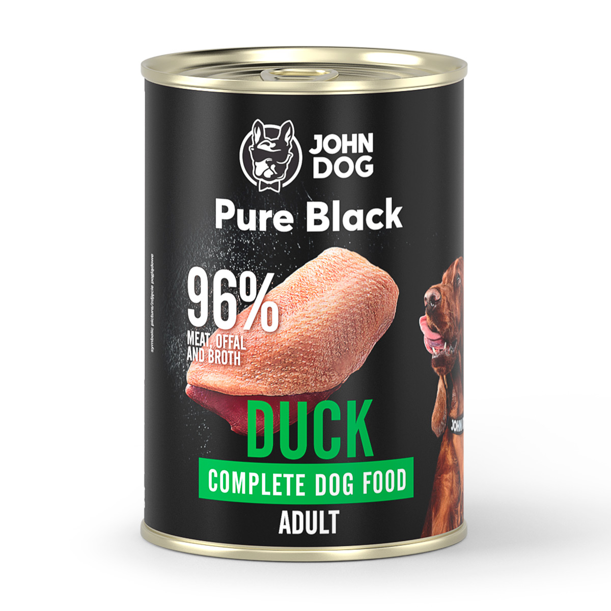 John Dog Pure Black Dospělý Kachna 400 g