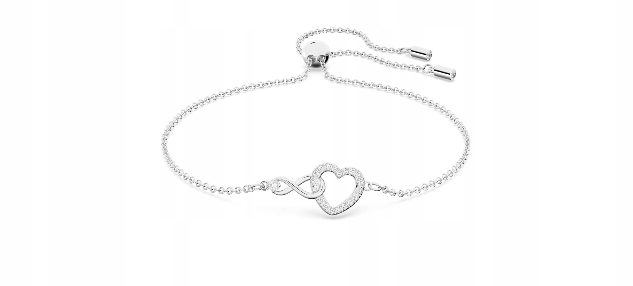 Dámský Náramek Swarovski 5524421 Infinity Stříbrný Řetízek Křišťály