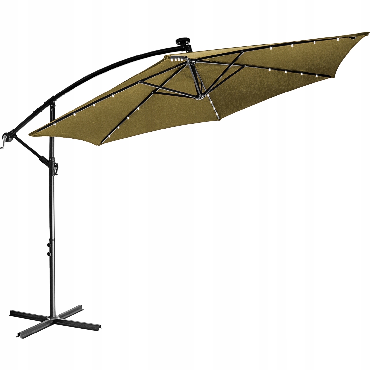 Parasol Ogrodowy Led Na Wysięgniku Korbka 3M Taras