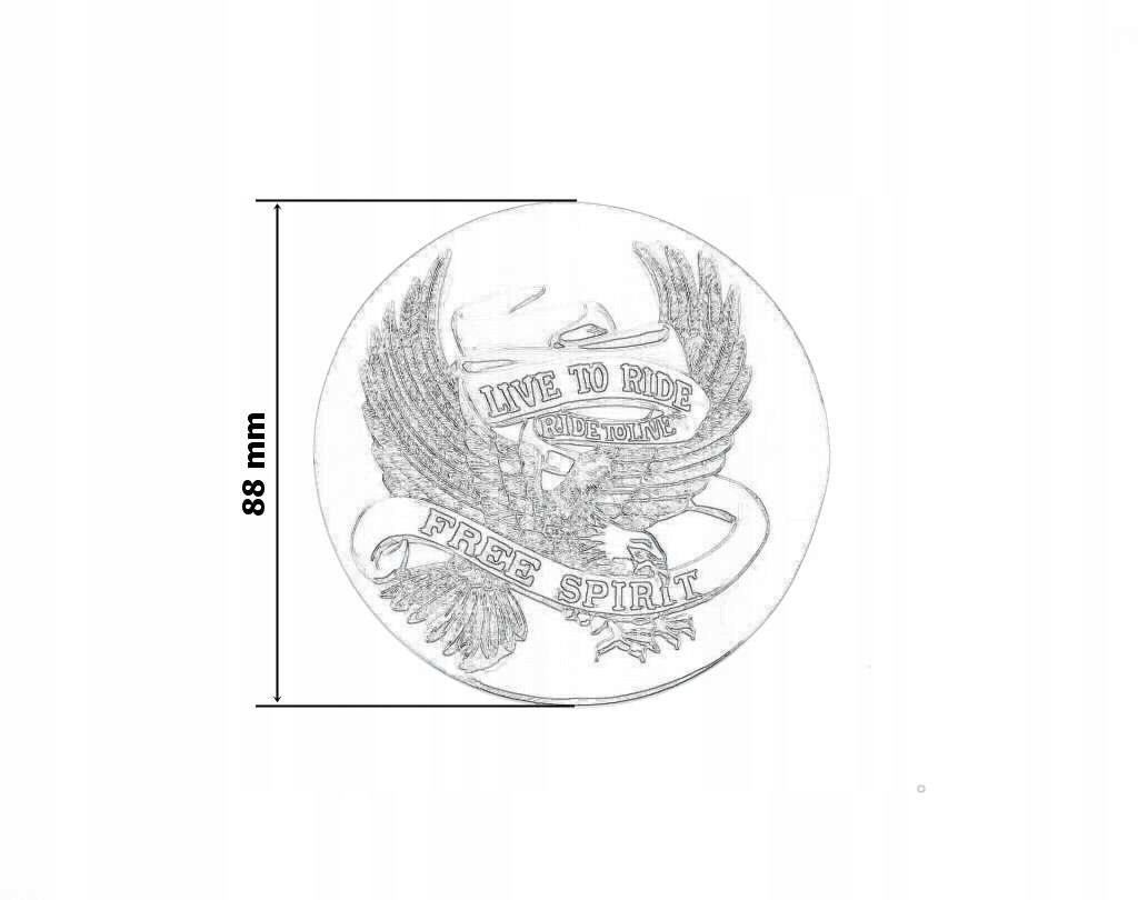 NAKLEJKA METALOWA ORZEŁ YAMAHA VIRAGO 750/1100 (15713) EAN (GTIN) 5906130136495