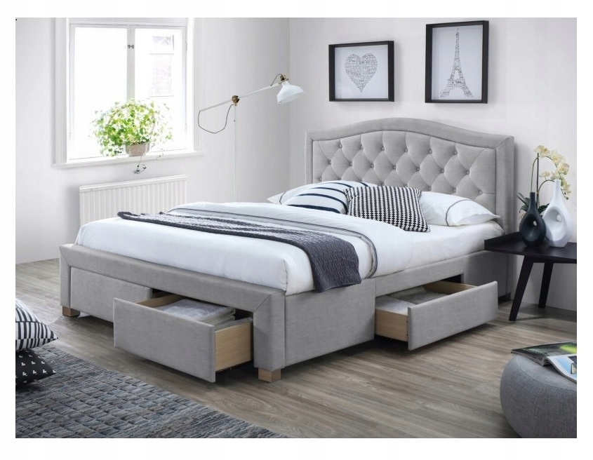 Posteľ Electra 140x200 cm sivá do spálne Sig