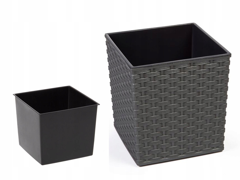 

Donica Doniczka Juka Rattan 25x25 h26 wkład