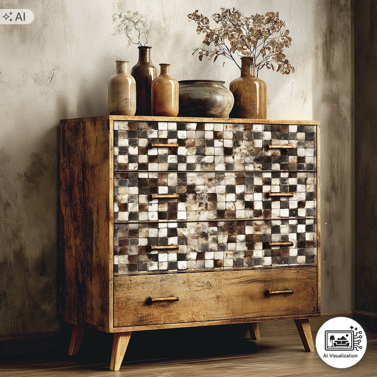 Sada nábytkového papíru na decoupage FPA1023 Black & White