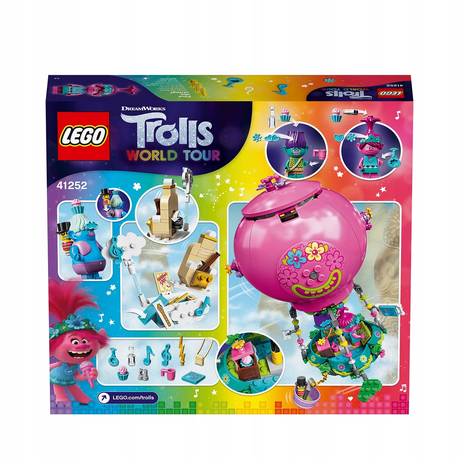 Zestaw konstrukcyjny Lego Trolls World Tour 41252 Nazwa zestawu Przygoda Poppy w balonie
