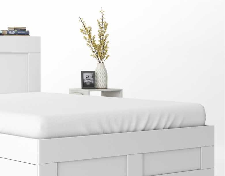 Prześcieradło satynowe z gumką 140x200 Białe 100% BAWEŁNA Długość (cm) 200