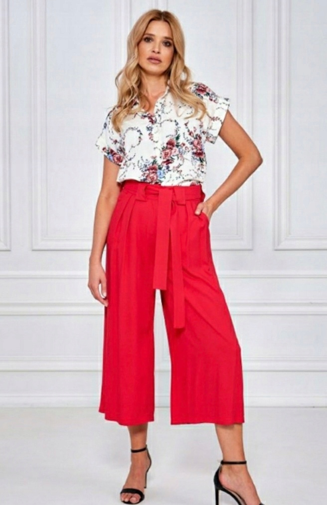 Komplet Červené kalhoty+Bluzka 0861-00864 velikost S