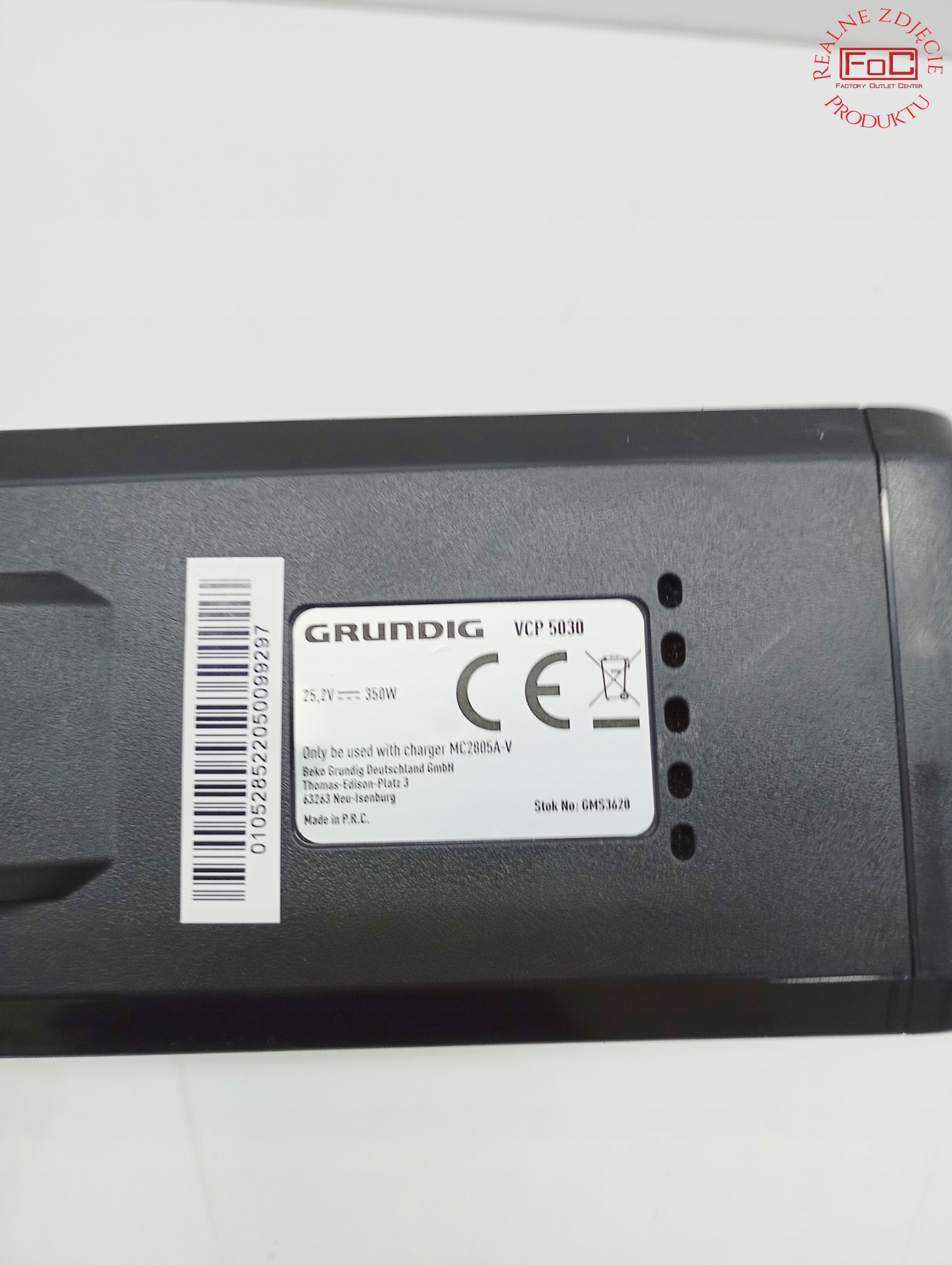 Odkurzacz pionowy bezprzewodowy Grundig VCP 5030 DEFEKT Cechy dodatkowe Montaż naścienny / rzutowanie na sufit