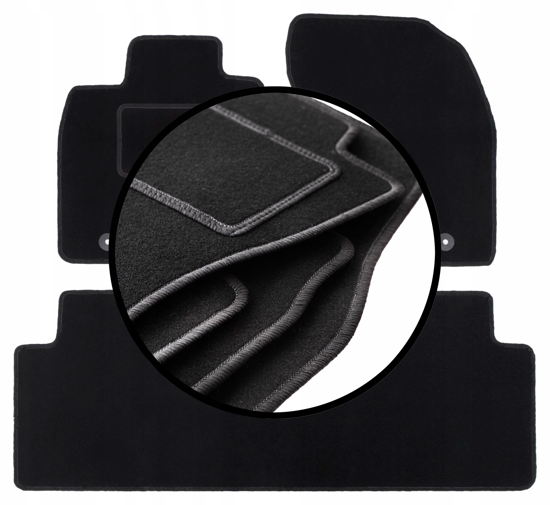 Dywaniki welurowe komplet do: Toyota Avensis III T27 kombi, liftback, sedan