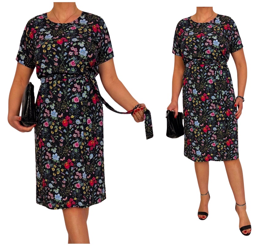 Šaty černá spojka lehká jaro léto akce 40 42 44 46 48 50 52 54 56