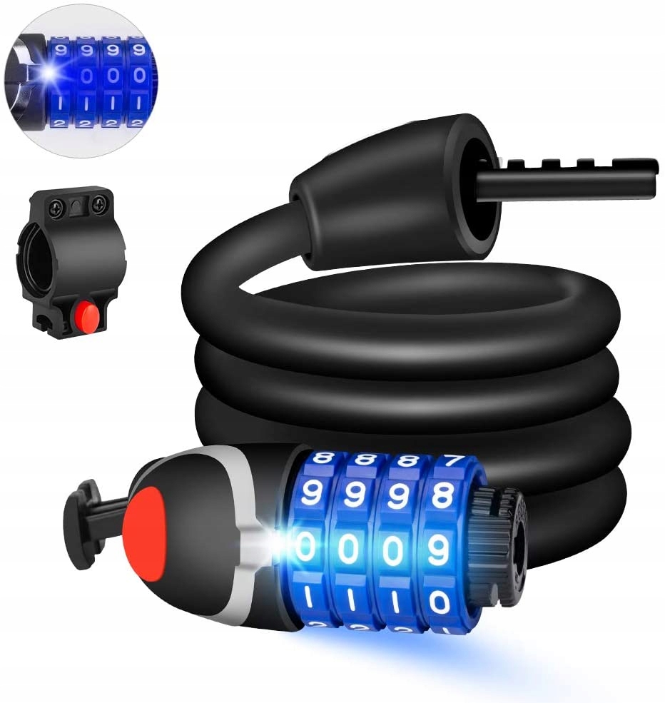 LED BLOKADA ROWERU SOLIDNE ZAPIĘCIE ROWER NA SZYFR Rodzaj linka