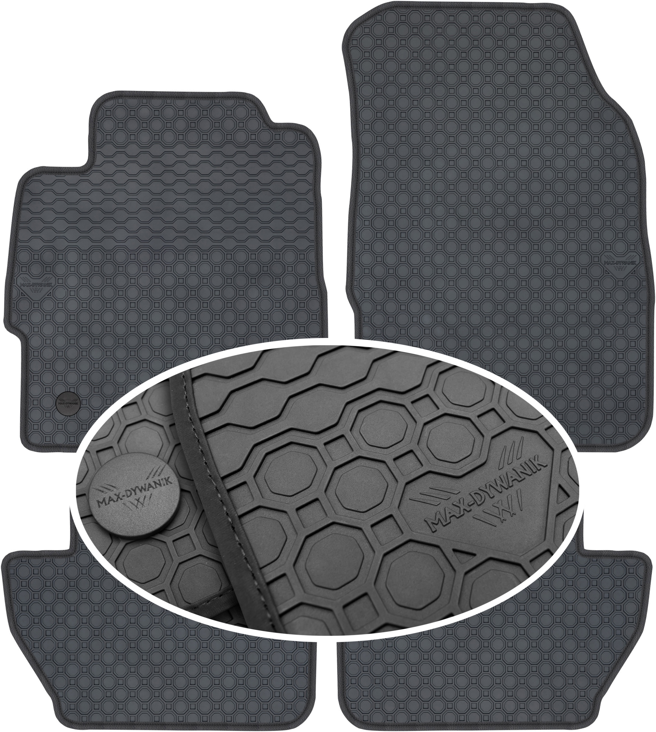 Ford Ka+ Hatchback 2016-2019 Gumový koberec PrimeLiner čierny