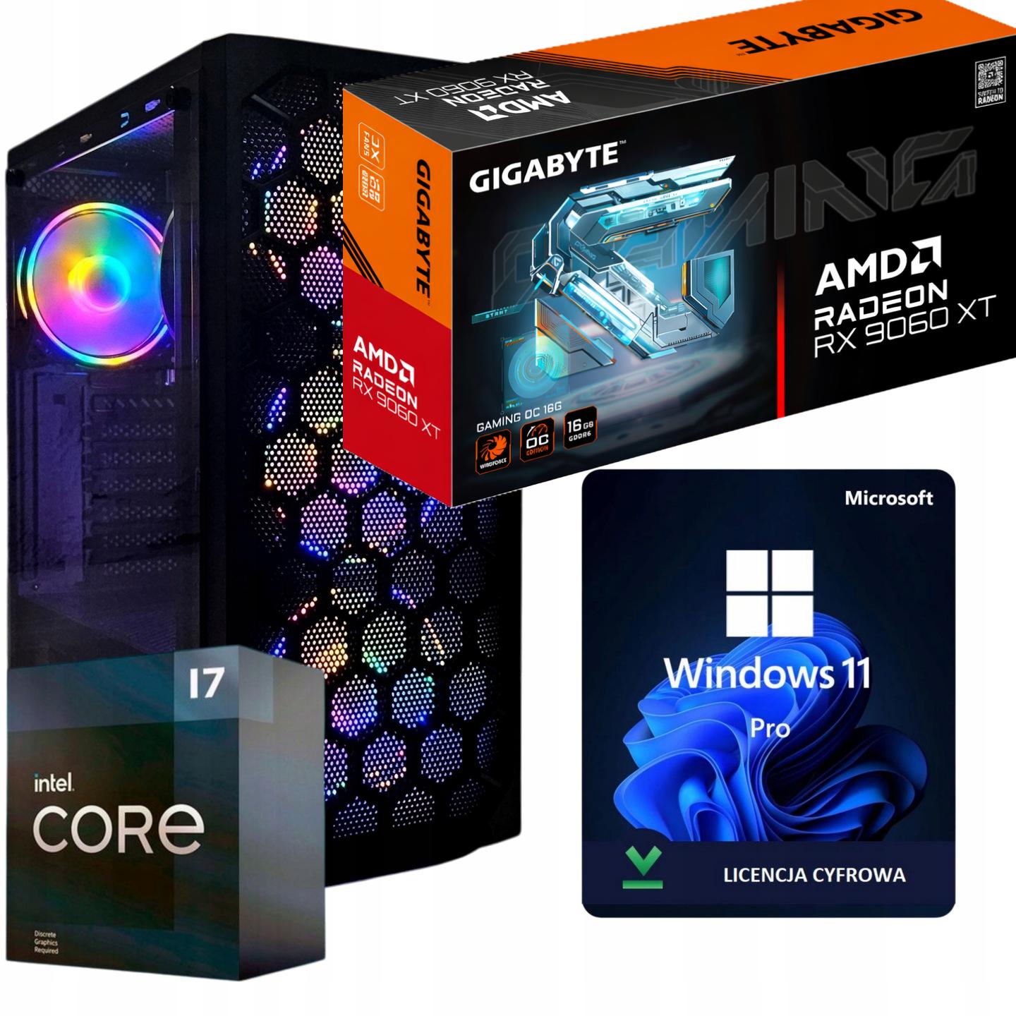 Počítač Intel i7 32GB 1TB Ssd Rx 9060 Xt 12GB