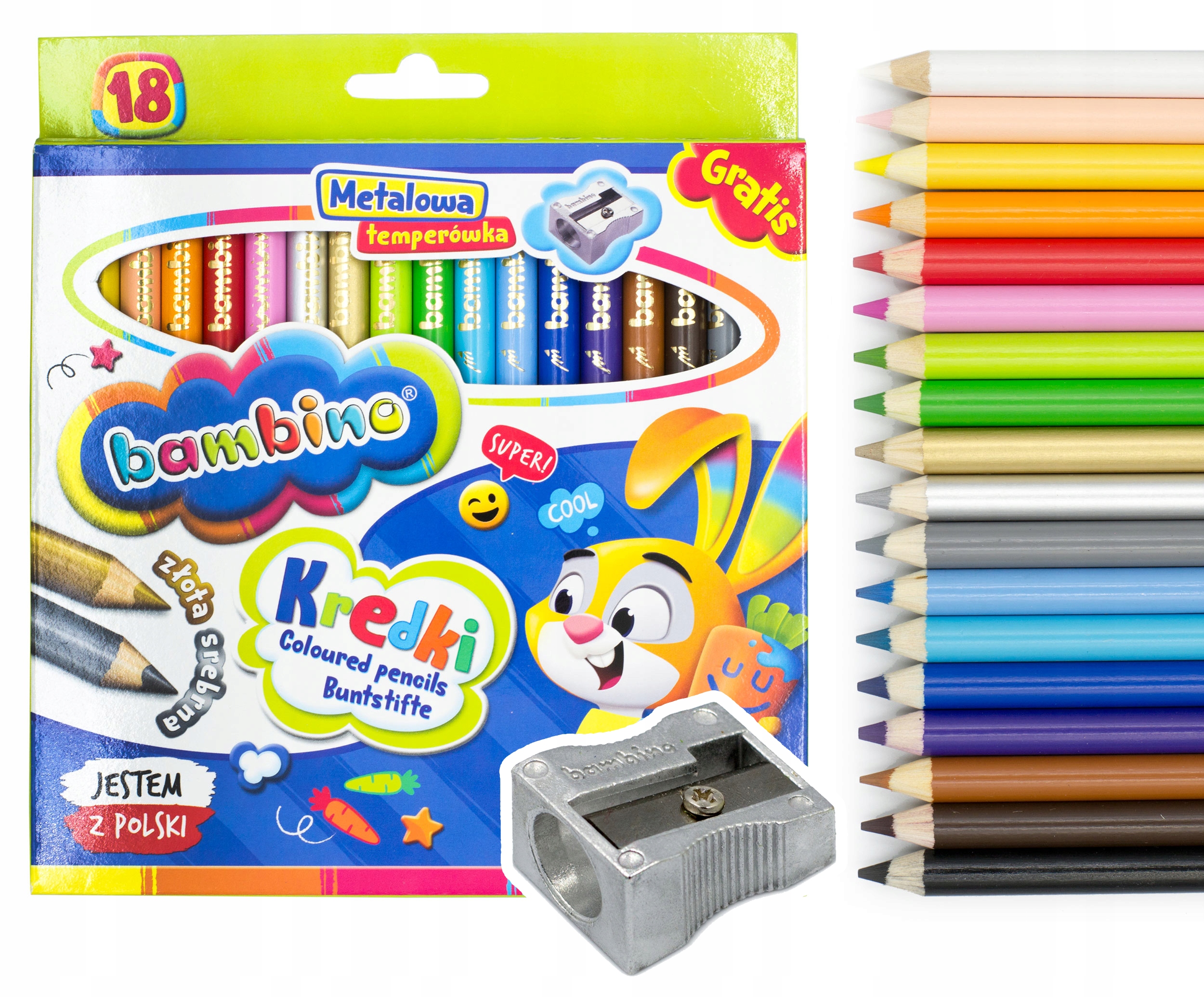 

Kredki ołówkowe Bambino temperówka