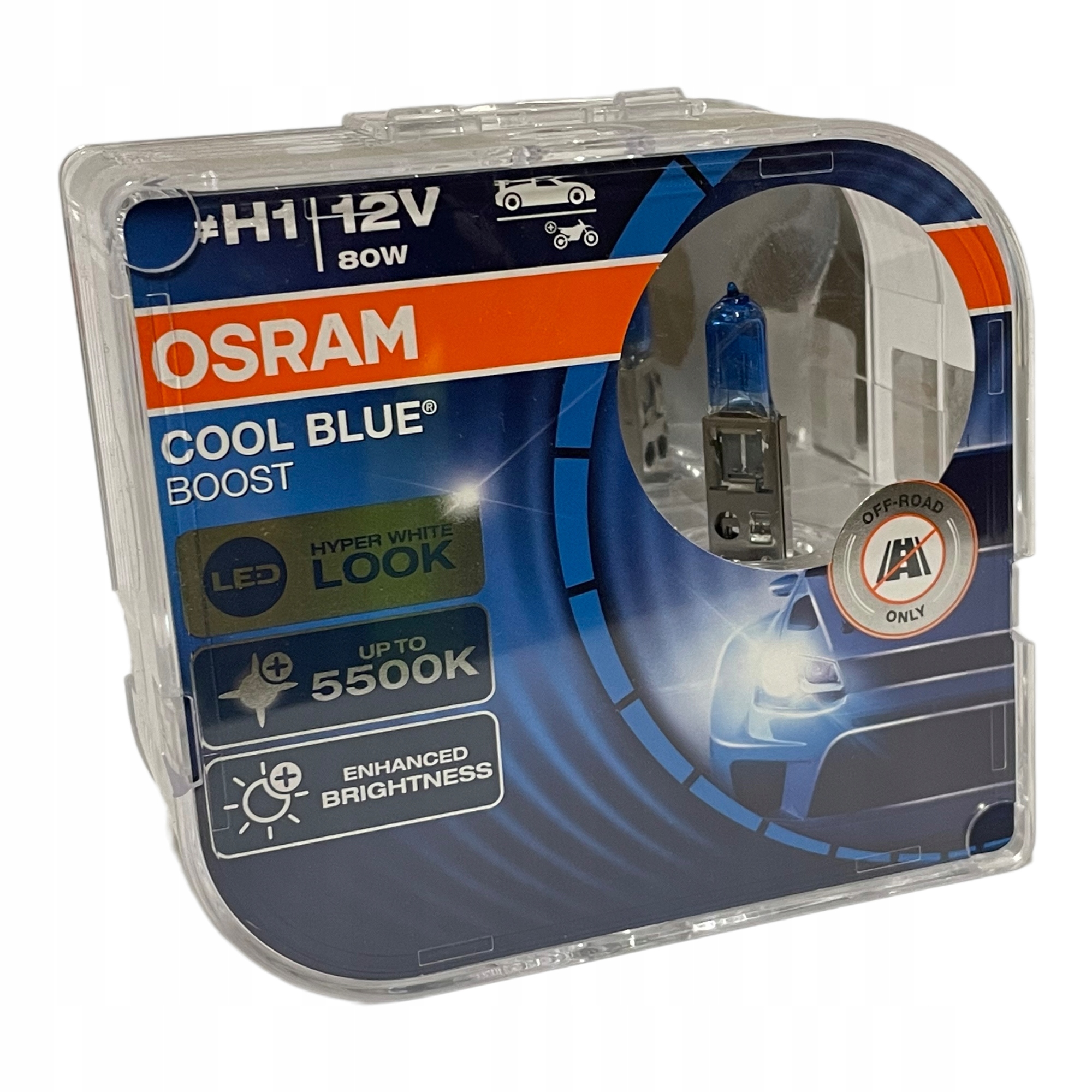 

Osram H1 5500K 80W Cool Blue Boost White Nextgen