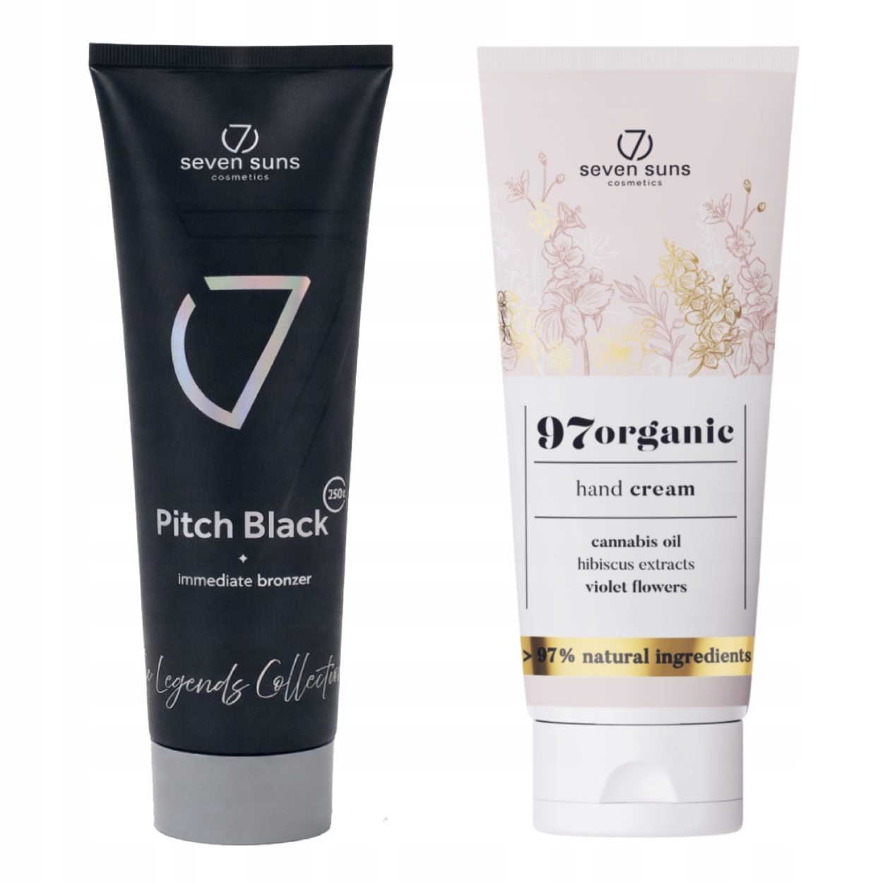 7suns Pitch Black Ultra Dark Bronzer 250 ml krém na ruce 75 Ml Bonus