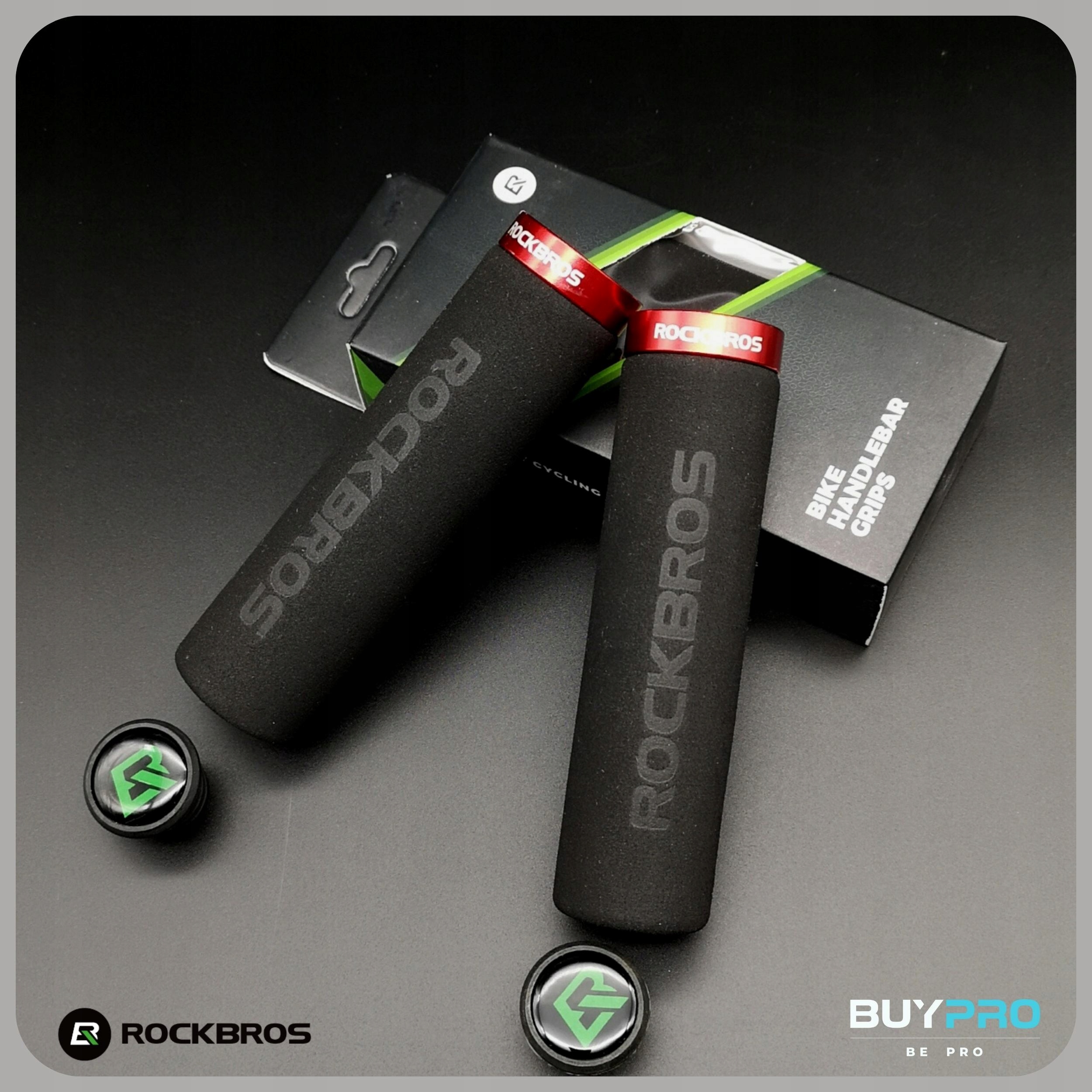 RĄCZKI ROWEROWE GRIPY NA ROWER Uchwyty na kierownice MIĘKKIE Gąbka ROCKBROS Kod producenta 9589631984220