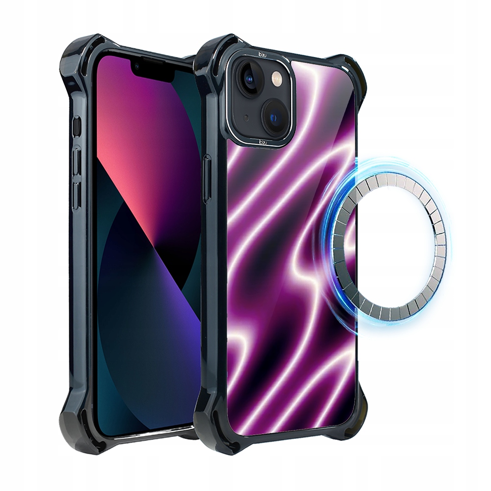 Pouzdro pro iPhone 13 Ibizu DropGuard Ultra s MagSafe, neonová vlna