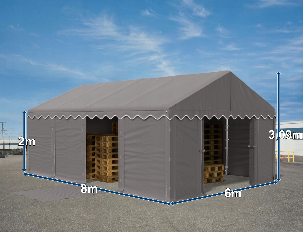 Namiot Przemysłowy 6x8m Warsztatowy Garażowy HOME Szerokość 6 m