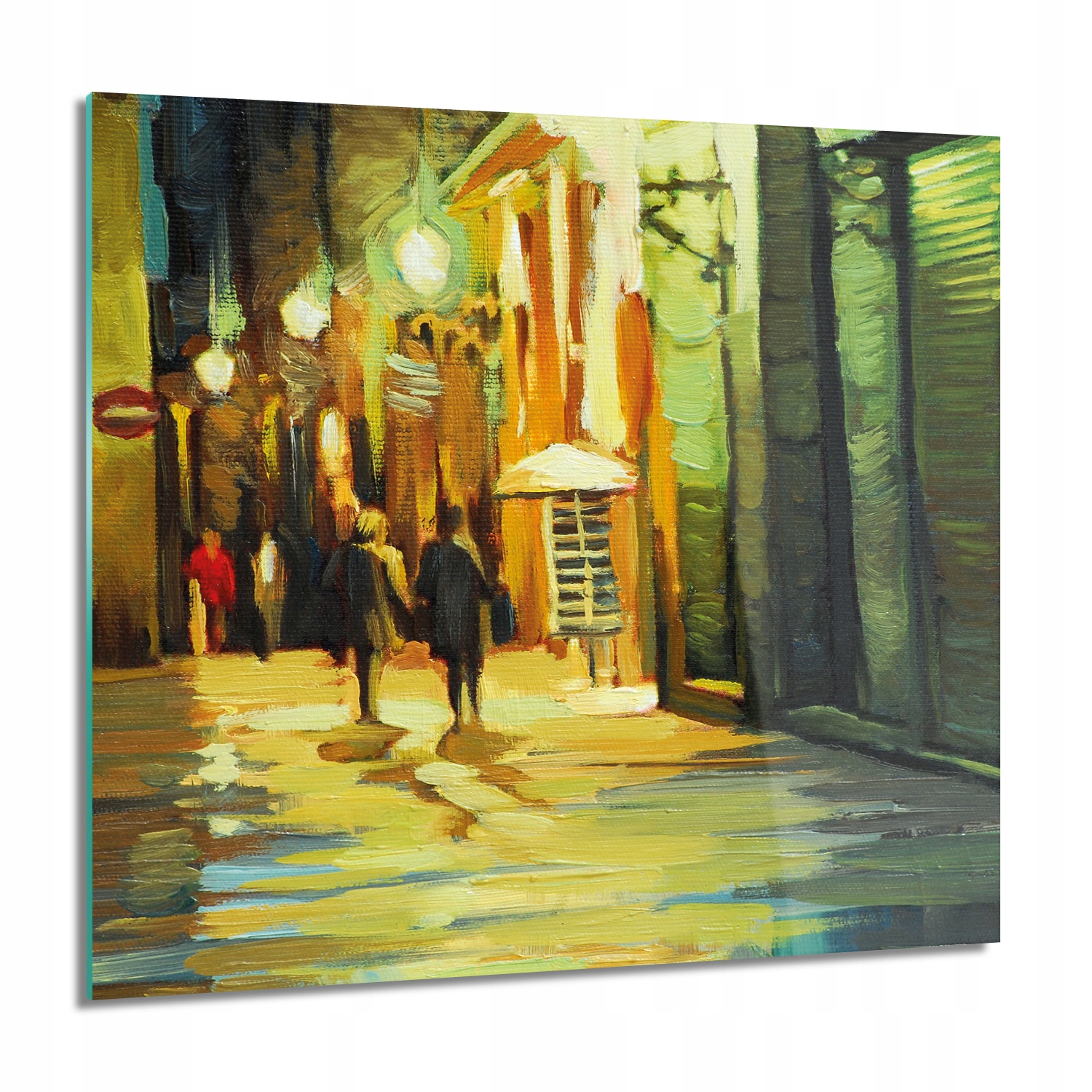 Ulica mesto obraz Sklenený obraz na stenu 60x60