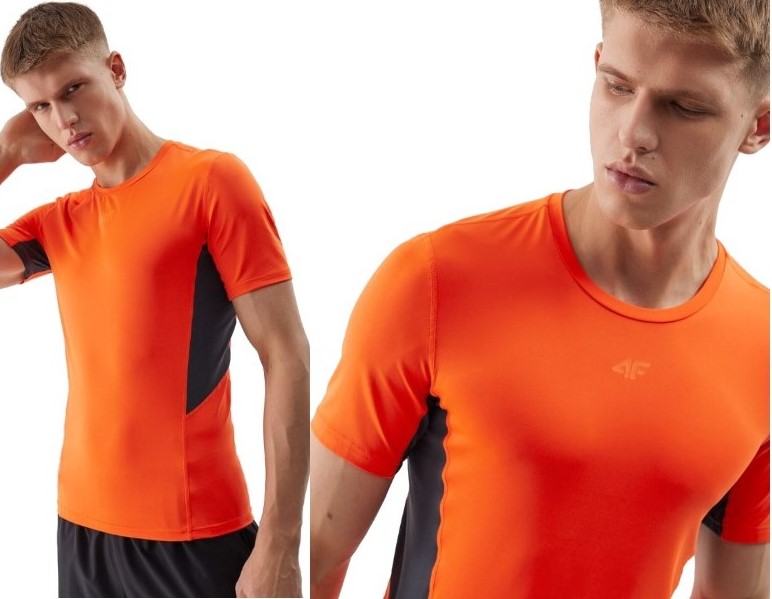 4F Męska Koszulka T-shirt Treningowy Oddychający Szybkoschnący TFTSM600 > L