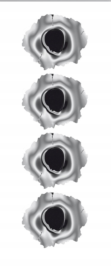 Naklejka "Ślady po kulach" – 4 sztuki Dekoracja na Auto