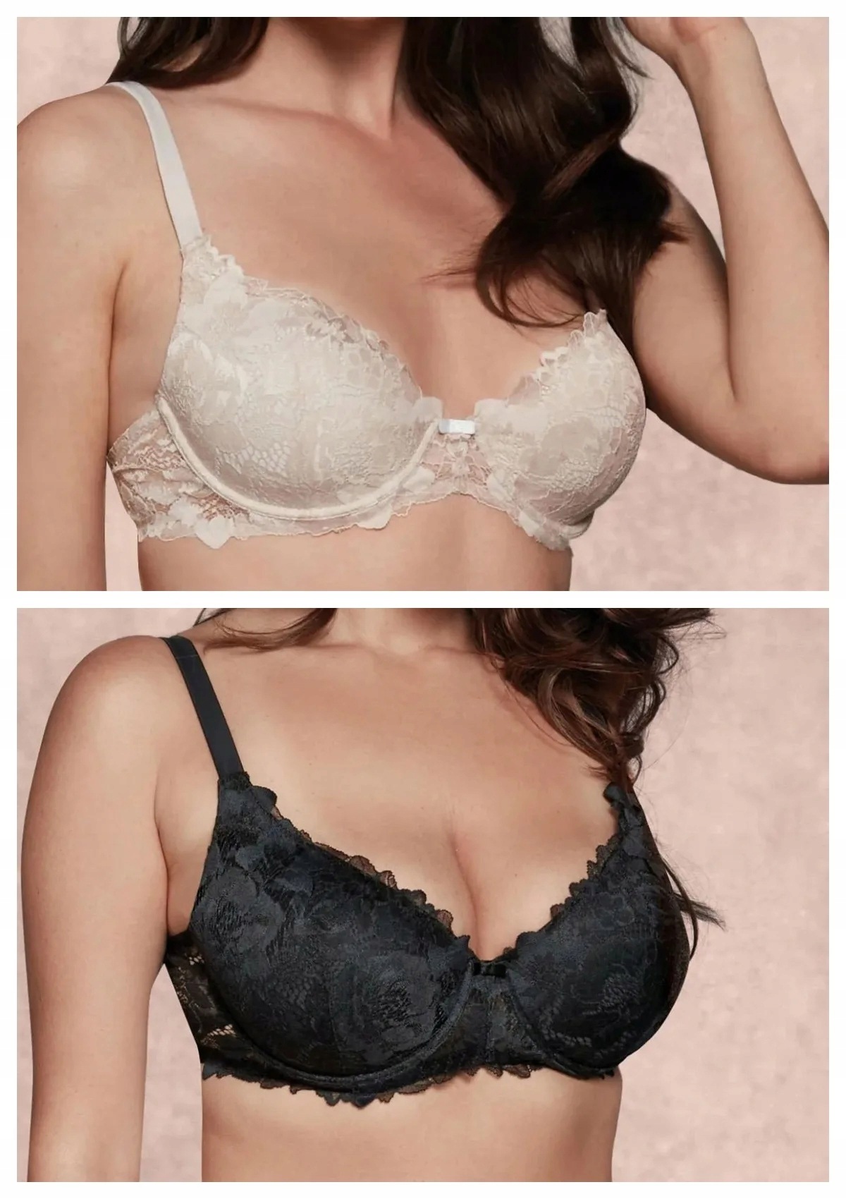 Lormar Comfy 401L podprsenka balkonetka s krajkou 2 ks talco černá 85D
