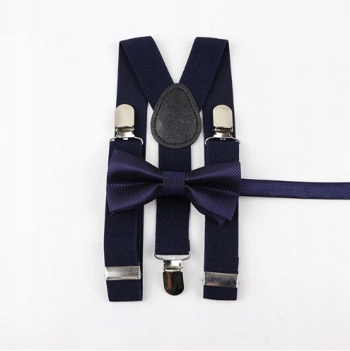 

Szelki dziecięce granatowe i Mucha granatowa