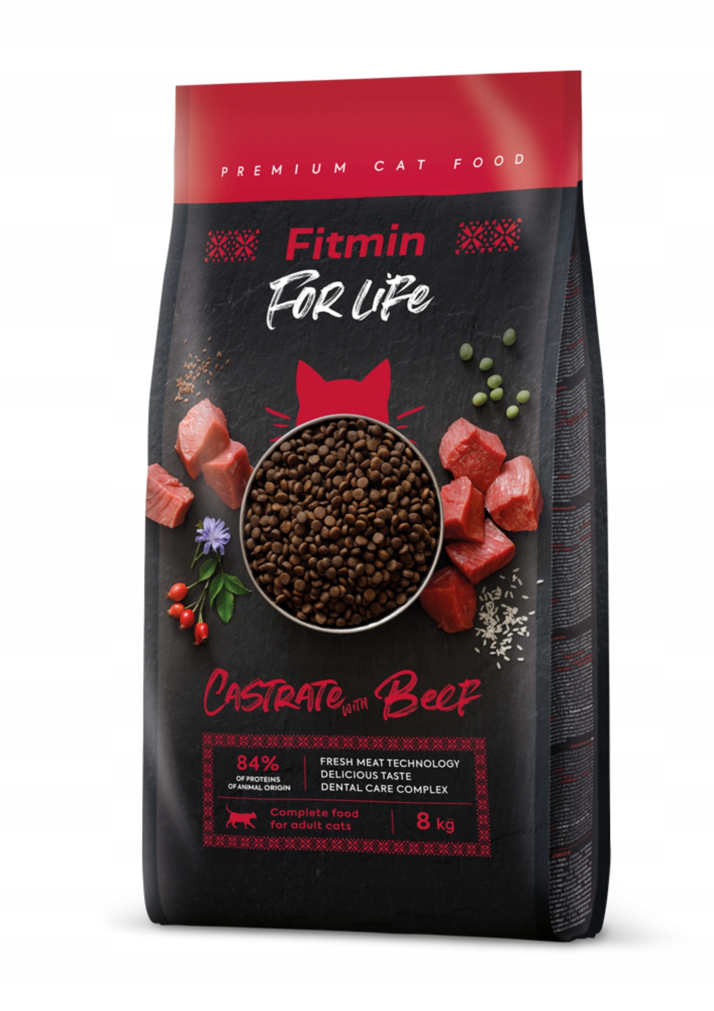 Levně Fitmin Fitmin Cat For Life Kastrační hovězí 8 kg