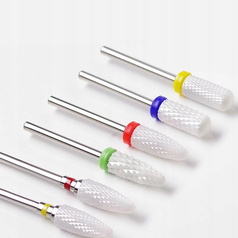 Zestaw frezów ceramicznych 1+1 gratis Frezy do paznokci hybryd WALEC STOŻEK Kod producenta 5905705041158