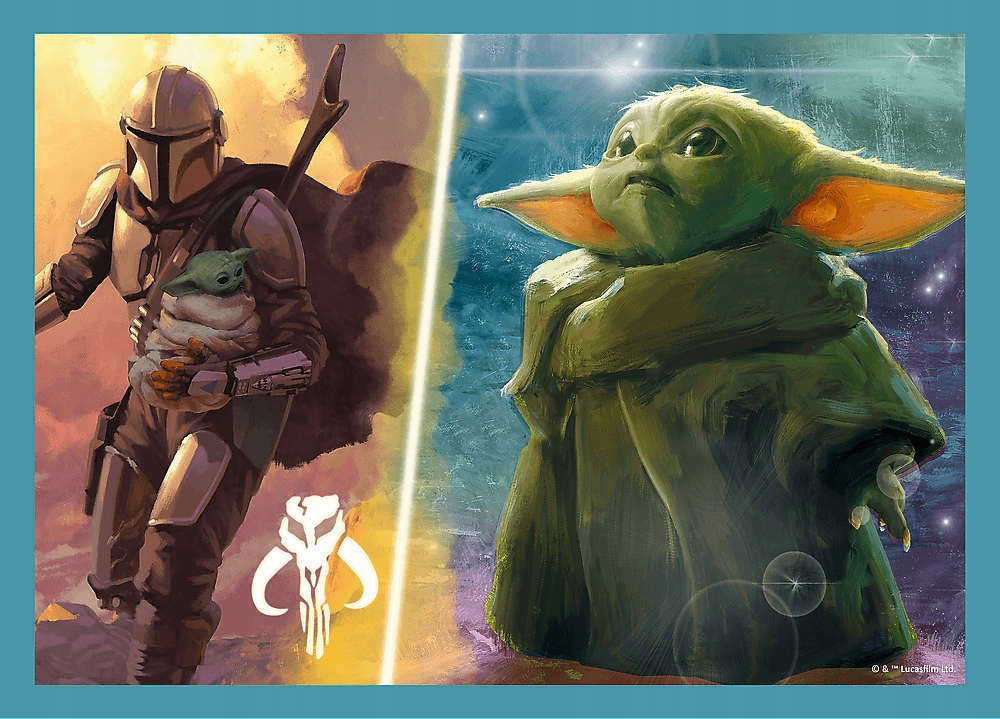 TREFL PUZZLE 4W1 STAR WARS MANDALORIAN 207 ELEM. Bohater Star Wars