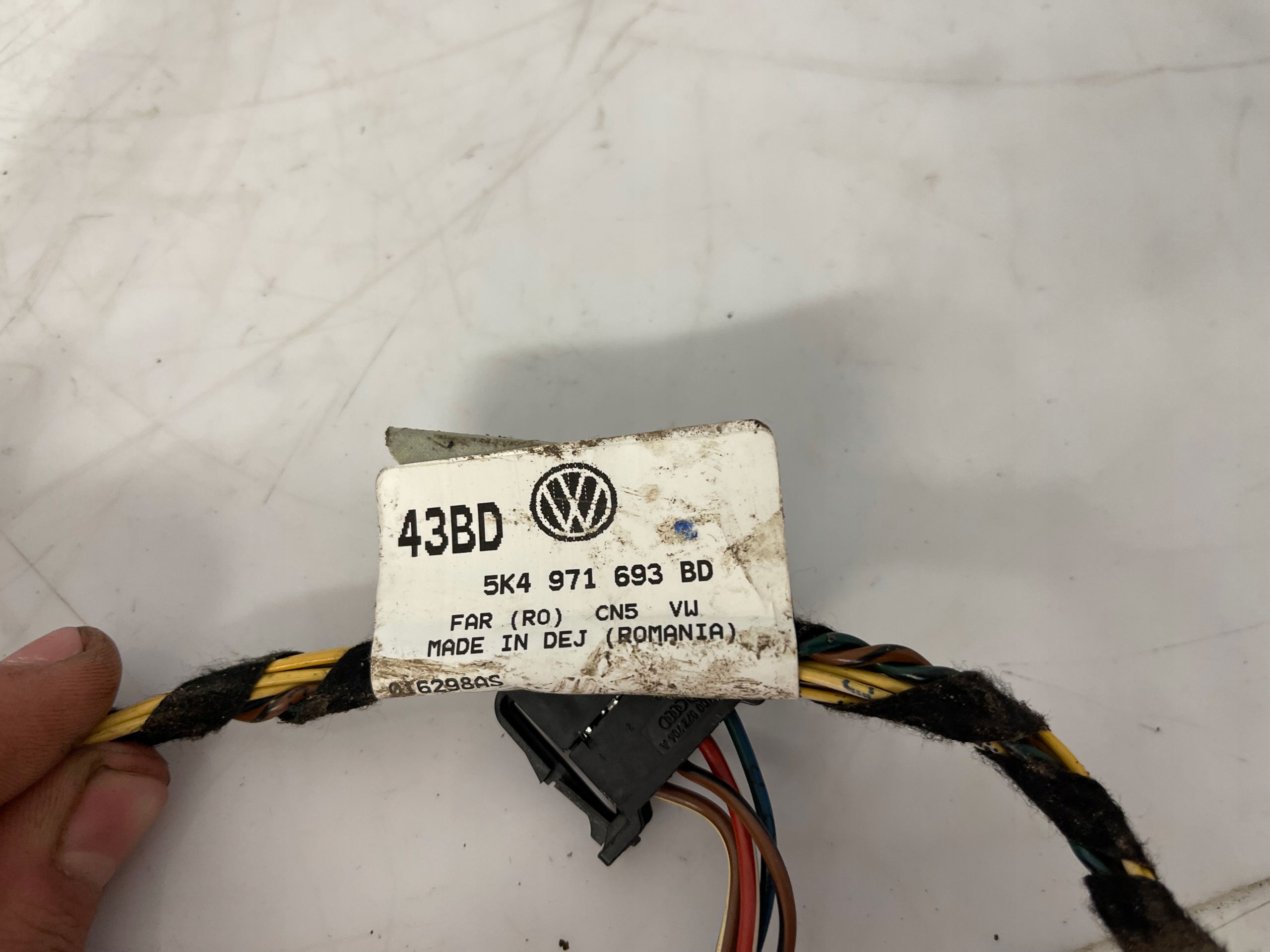 bundle wiring door left rear part VW GOLF VI 5K4971693BD