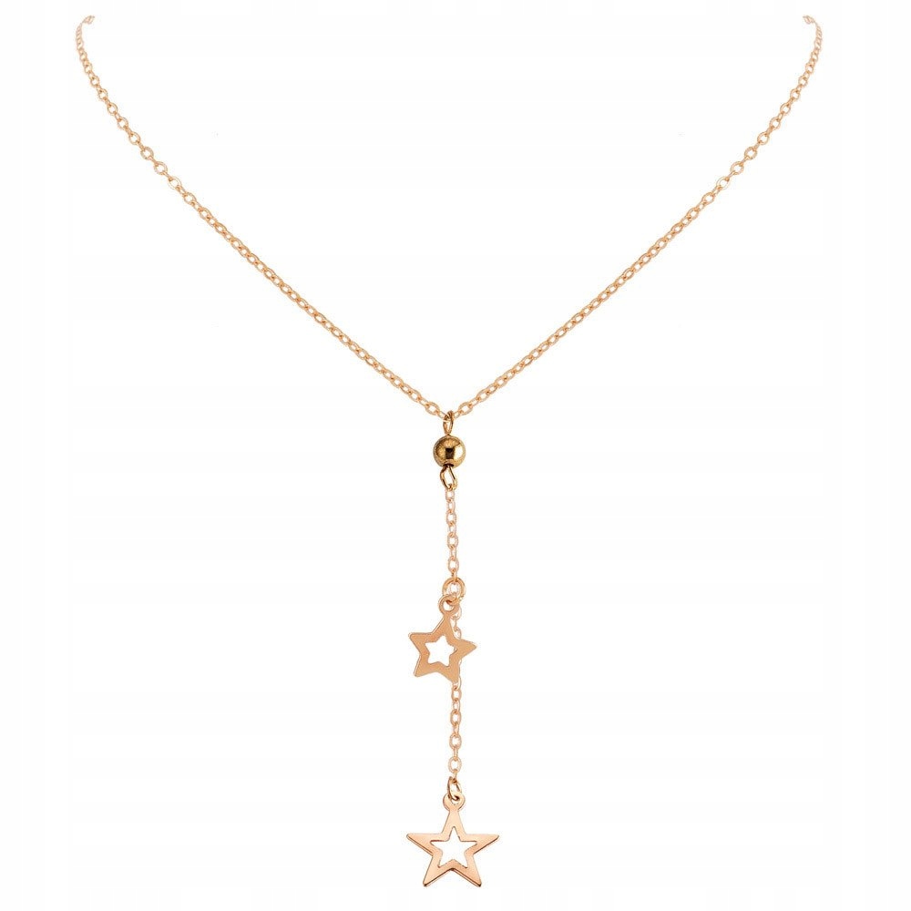 

Naszyjnik złoty Celebrytka dwie Gwiazdy. Delikatny