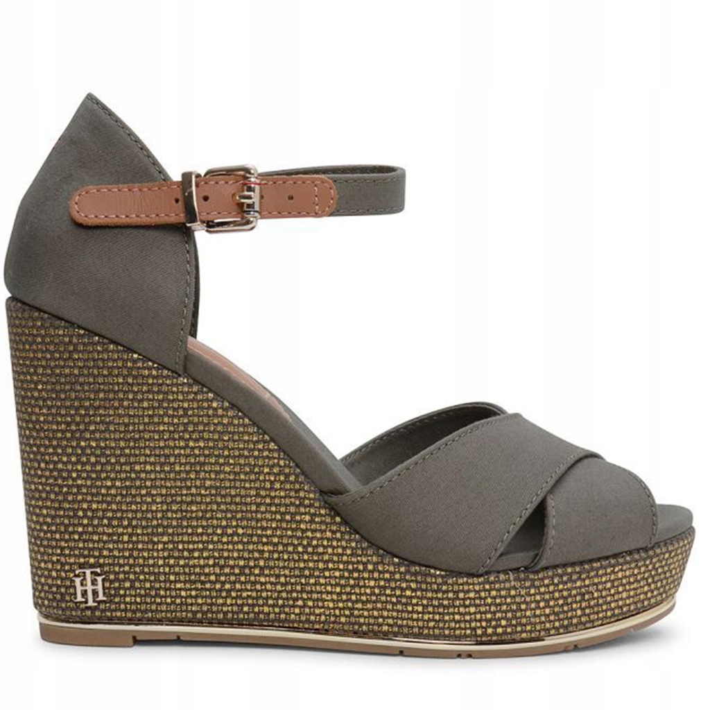 Espadryle Damskie TOMMY HILFIGER FW0FW04078 Khaki