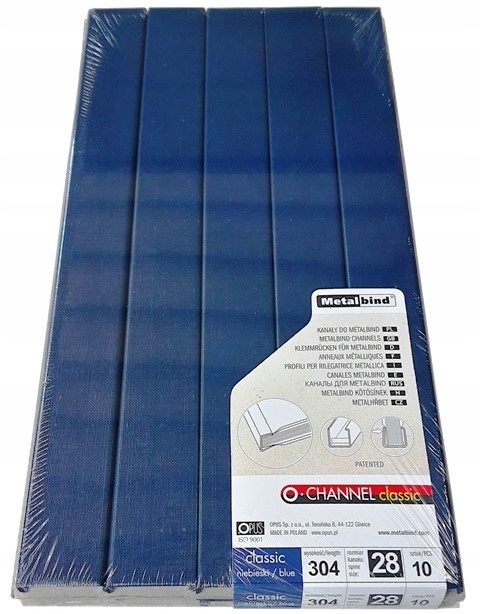 Kanały do okładek MetalBind O.Channel 32mm granat 640959