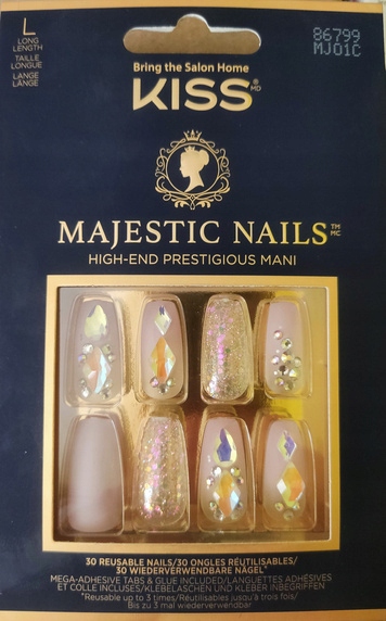 

Kiss sztuczne paznokcie Majestic nails MJ01C x30 L