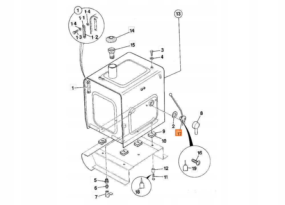 ДАТЧИК УРОВНЯ ДИЗЕЛЬНОГО ТОПЛИВА KHR1410 JCB JS