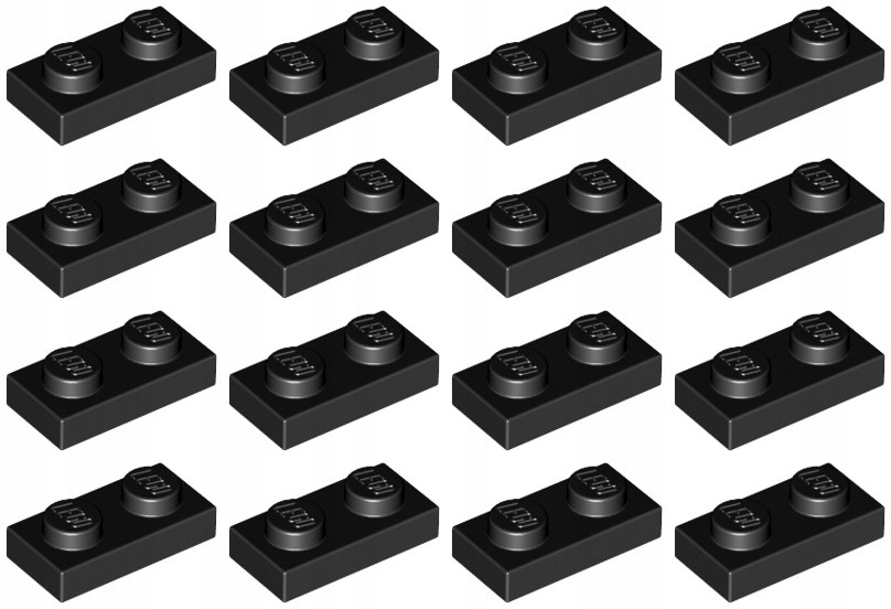 

Lego 3023 Płytka 1x2 czarna Nowa (6g) 16 szt.